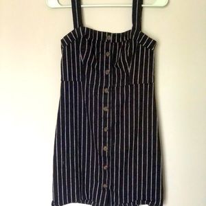 hollister black and white striped dress